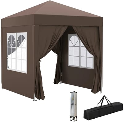 Opvouwbare Partytent 2x2m met 4 Verwijderbare Zijwanden - UV-Bescherming en Draagtas
