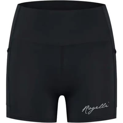 Rogelli Essential Dames Korte Hardloopbroek - Achterzak Met Rits - Zwart