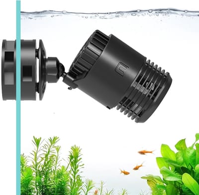 Wavemaker voor Aquarium, 4 W Circulatiepomp met 2838 LPH, 360° Stille Aandrijving voor Zout- en Zoetwateraquaria van 19-57 L