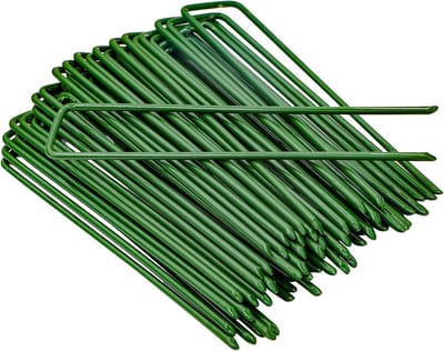 Dailygoods- Tuinharingen 15CM - U-vormige Nagelpennen - Grondankers - Tuinbeveiliging - Onkruidbestrijding - Duurzaam Gegalvaniseerd Staal