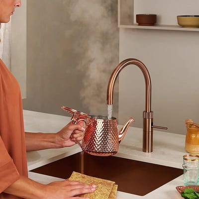 Quooker Fusion round rose koper met Combi+ reservoir