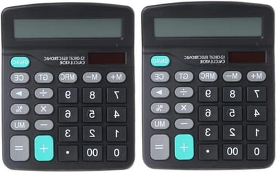 Rekenmachine Set - Desktop Calculator - Basis Berekeningen - Groot Display - 2 Stuks
