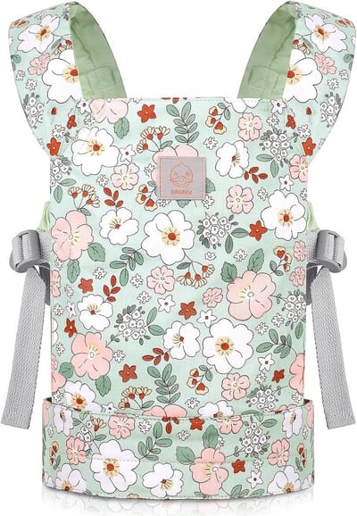 Poppen Draagzak - Babydrager Speelgoed - Poppen Verzorgen - Verstelbare Banden - 14 x 25 x 32.5 cm - Groen
