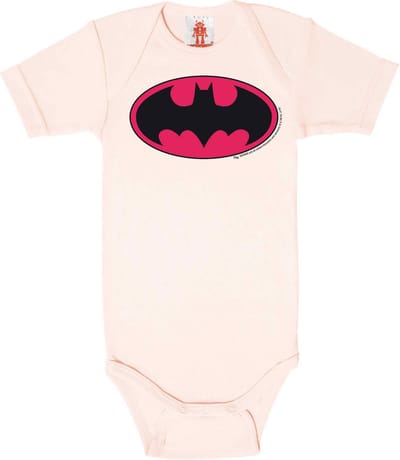 Logoshirt Baby Body DC - Batman Logo (Pink)