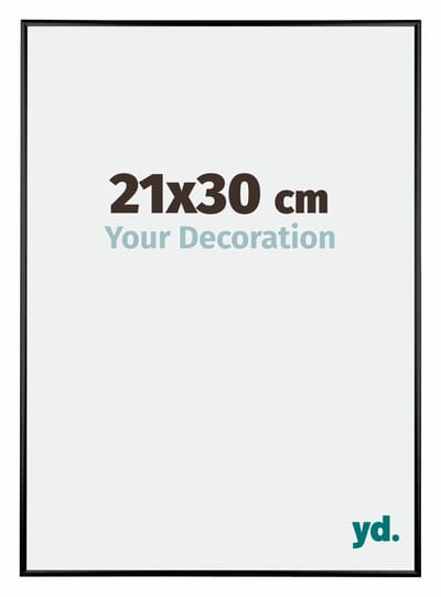 Your Decoration - Fotolijst 21x30 cm - Aluminium - Zwart Hoogglans - Kent