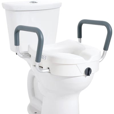 Verhoogd Toiletzitting 5  Hoogte Verhoogd 350 lbs voor Rond en Langwerpig Toilet