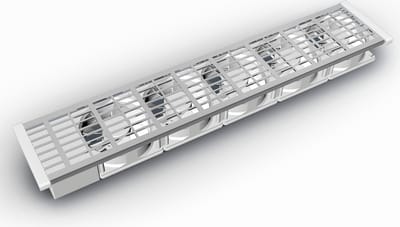 Prillo Radiatorventilator - 110cm radiator - ClimateBooster - wit - 70mm fans - 10 fans - professionele radiatorventilator - warmtepomp-ready - méér dan 20% lagere gasrekening