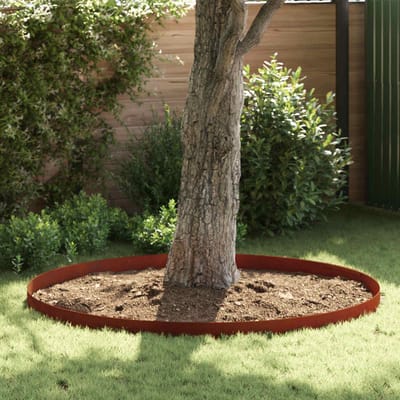 vidaXL - Grasafscherming - 450 - x - 0.05 - x - 15 - cm - weervast - staal - Roestig