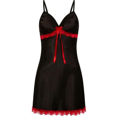 Vrouwen Sexy Nachtkleding Nachthemd Kant Zijde Satijn Nachthemd Mouwloos Nachthemd V-hals Nachthemd Nachtkleding XL zwart