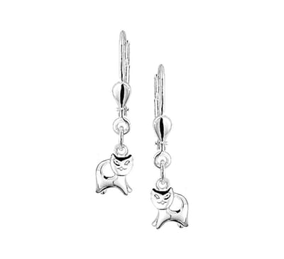 YO&NO - Oorbellen - Zilver - Oorhangers - Dolfijn - Brisur haak - 20mm - 6,7mm - Kinderen - Zilver 925