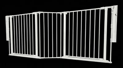 Safetots Overloop Oplossing met Twee Deuren en Meerdere Panelen voor Trappen Omhoog en Omlaag, Wit, 194cm lang, Inclusief 2 Deurtjes