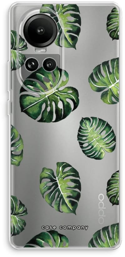 Case Company® - Hoesje geschikt voor Oppo Reno 10 hoesje - Tropische bladeren - Soft Cover Telefoonhoesje - Bescherming aan alle Kanten en Schermrand