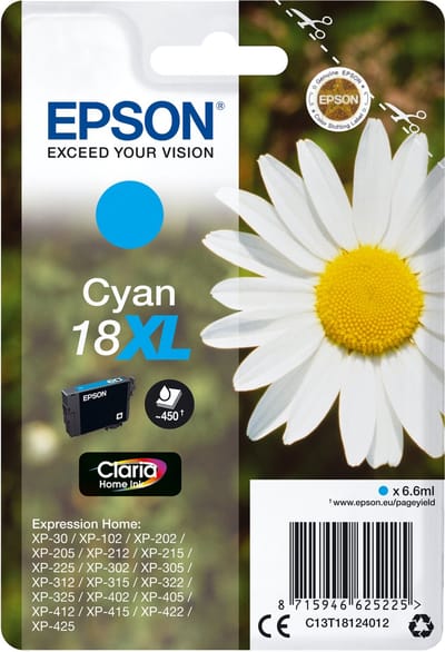 Original Ink Cartridge Epson C13T18124022 Dark blue Cyan