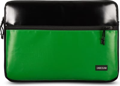 Surface Pro 11 hoes met vak (van gerecycled materiaal) - Zwart groene laptop sleeve of cover voor Microsoft Surface Pro 11/10/9/8/7 (2025/2026)