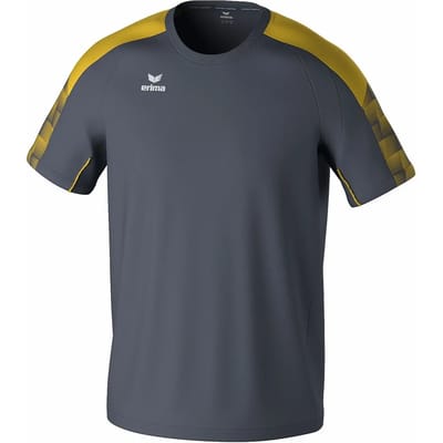 Erima Evo Star T-Shirt Kinderen - Grijs / Geel | Maat: 116