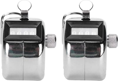 Set van 2 Mechanische Handtellers 4-Cijferig Inclusief Resetknop
