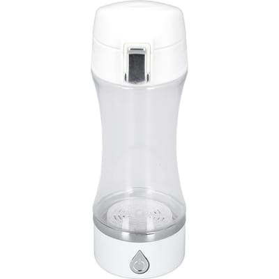 Bouteille d'eau hydrogénée 380 ml Rechargeable Riche en Eau Hydrogénée Ioniseur Générateur Concentration H2 white
