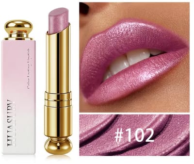 Parelmoer Lippenstift Parelroze – Metallic Shimmer Lipstick met Glanzende Finish – Langhoudende Lippenstift