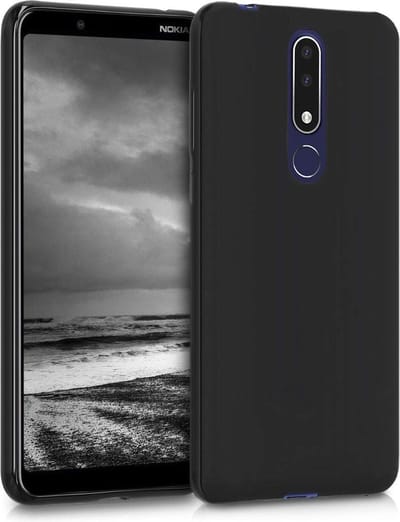 Hoesje Geschikt voor: Nokia 3.1 Plus - Silicone - Zwart