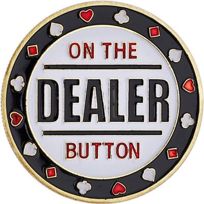 Dealerbutton Poker Metaal 4 cm. - HOT Games