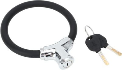 Fiets Kabel Slot - Draagbare Ring - Fiets Beveiliging - Gladde PVC Coating - 42cm Lengte - Zwart
