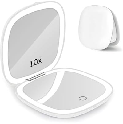 Compacte LED Make-up Spiegel met 1x/10x Vergroting en Touchscreen