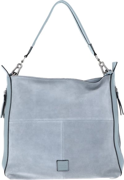FREDsBRUDER Leren Schoudertas Lazap Hobo Bag Sky Blue Lichtblauw