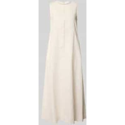 relaxed fit midi-jurk van puur linnen