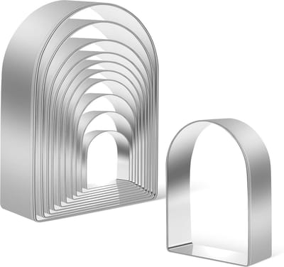 RVS Vormpjes Set - 10 Stuks Gebogen en Geometrische Koekjesvormen