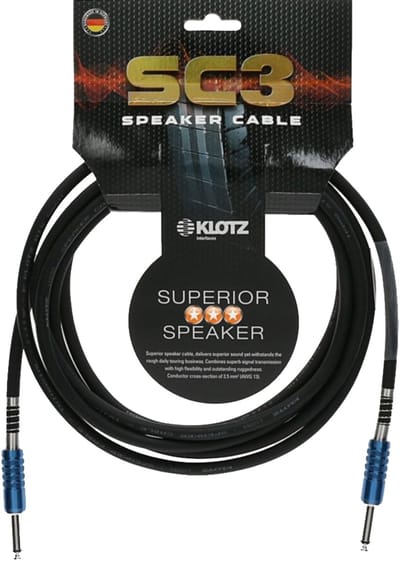 Klotz SC3PP01SW Speakerkabel 1 m - Luidsprekerkabel