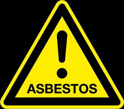 Waarschuwingsbord asbestos - kunststof 300 mm