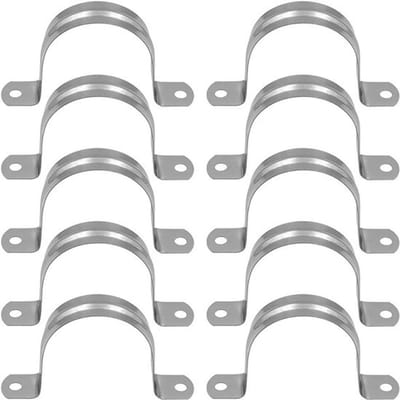 Dailygoods- Pijpriemen 10 Stuks - U-vormige Buisklemmen - Roestvrij Staal 304 - Stevige Klemmen - Duurzaam - Voor Binnen/Buiten Gebruik