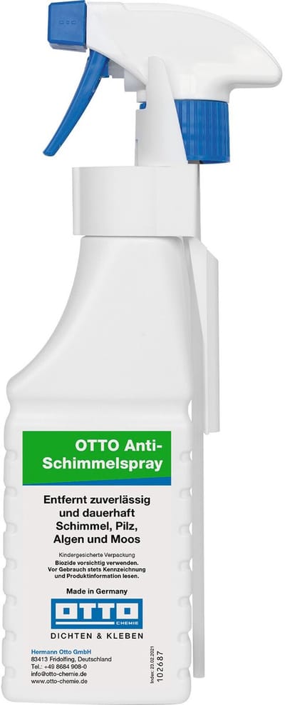 Otto Anti-Schimmelspray - 500 ml sproeifles - voor verwijderen schimmel op kit voegen en sanitair