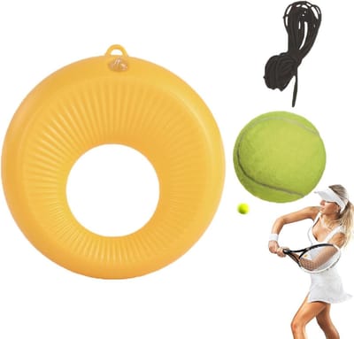Tennis Trainer - Tennis Oefenapparatuur - Tennisvaardigheden Verbeteren - Verzwaarde Stabiele Basis - 22 x 21 x 7 cm