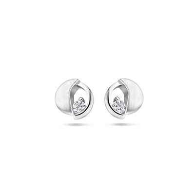 Zilver Gerhodineerd Oorknoppen Zirkonia Poli/Mat 1337866
