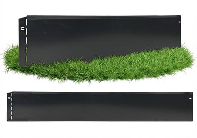 GartenAZ - Metalen gazonrand - 1 m - Verzinkt staal antraciet