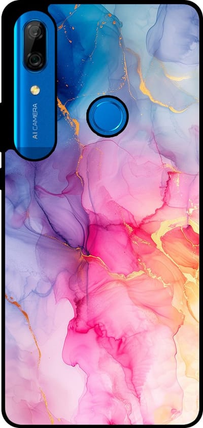 Smartphonica Telefoonhoesje Geschikt voor Huawei P Smart Z / Y9 Prime (2019) met marmer opdruk - TPU backcover case marble design - Regenboog geschikt voor Huawei P Smart Z;Huawei Y9 Prime (2019)