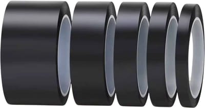 1 Rol Zwarte Blackout Tape – Elektrische Isolatietape, Spanning Bestendig, Mat, Hittebestendige Polyimide Kleefband - Maat 5mm