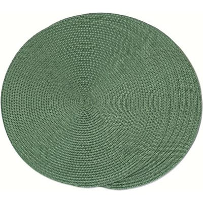 1 Stuk 15-Inch Ronde Geweven PP Placemats, Wasbare Antislip Geïsoleerde Tafelmatten voor Huisdecoratie Eettafel Festival Feest