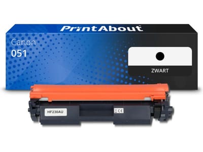 PrintAbout huismerk Toner 051 Zwart Geschikt voor Canon