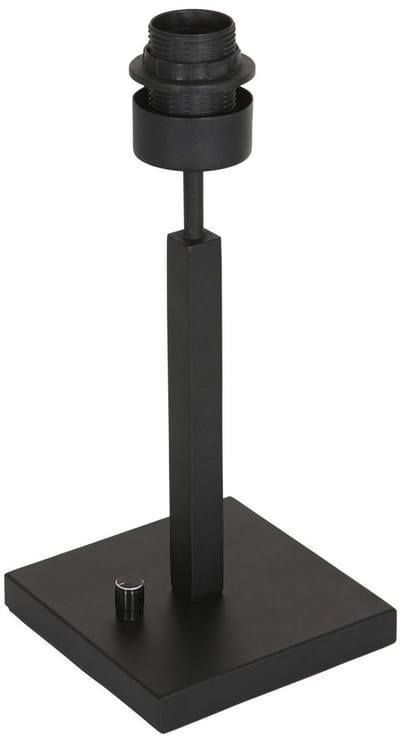 Zwarte tafellamp Stang 3084ZW met draaiknop, hoog 30 cm, kunststof/metaal, Modern, Steinhauer