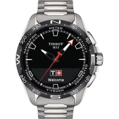 Tissot T-Sport Serie Kwarts Uurwerk Zwitsers Licht Slimme Solar Touchscreen Horloge Herenhorloges Zwart Titanium T121.420.44.051.00 Regular Watch Box,Black Dial T121.420.44.051.00 black