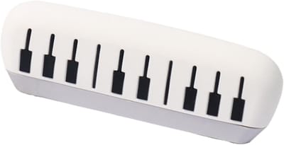Mondharmonica - Muziekinstrument - Muziek Leren - Wasbaar Ontwerp - 17 cm - Wit