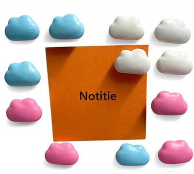 TLVX 12 stuks 3D Wolken Magneten / Leuke Koelkastmagneten / Sterke Foto magneet Sky / Whiteboard / Speel- en Leer Magneetjes / School / Boodschappenlijst / Notitie / Memo bord / Kantoor / Schoolbord / Magnetisch / Kleur Magneetjes ophangen