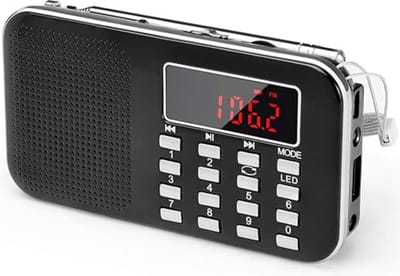 Noodradio - Radio Voor Noodsituatie - Radio Op Batterij - Noodpakket - Radio Oorlog - Radio Voor Rampen - Zwart - Noodrantsoen