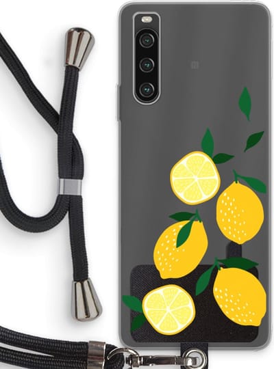 Case Company® - Hoesje met koord geschikt voor Sony Xperia 10 IV hoesje met Koord - You're my lemon - Telefoonhoesje met Zwart Koord - Bescherming aan alle Kanten en Over de Schermrand