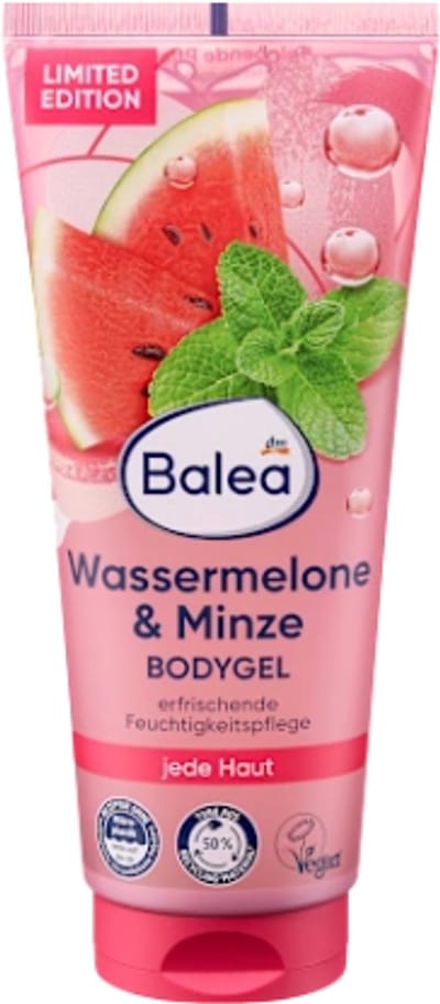 Balea Bodygel - Verfrissende bodylotion | 1x 200 ml - Watermeloen & Munt | Intensieve Hydratatie met een Fris Gevoel - Limited Edition 2025