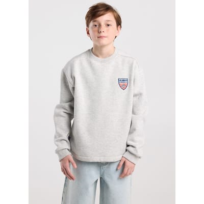 America Today Selo Jr Light Grey Melange Maat: 146/152 | Overhemden Outlet | Unisex | Grijs