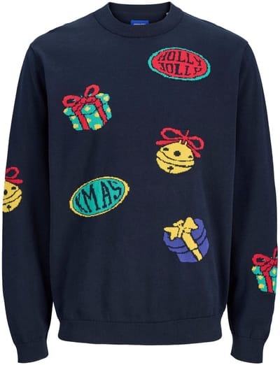 JACK&JONES - JORHOLIDAY KNIT CREW NECK - Heren - Gebreide truien