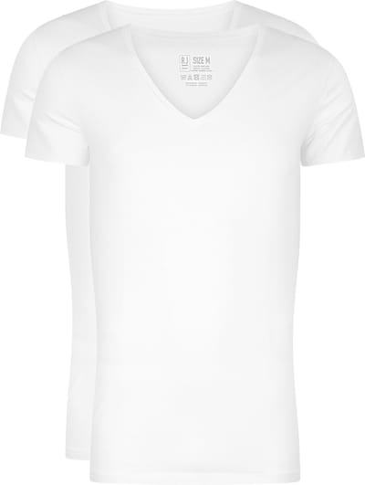 RJ Everyday 2-Pack Nijmegen T-Shirt Diepe V-Hals Wit S